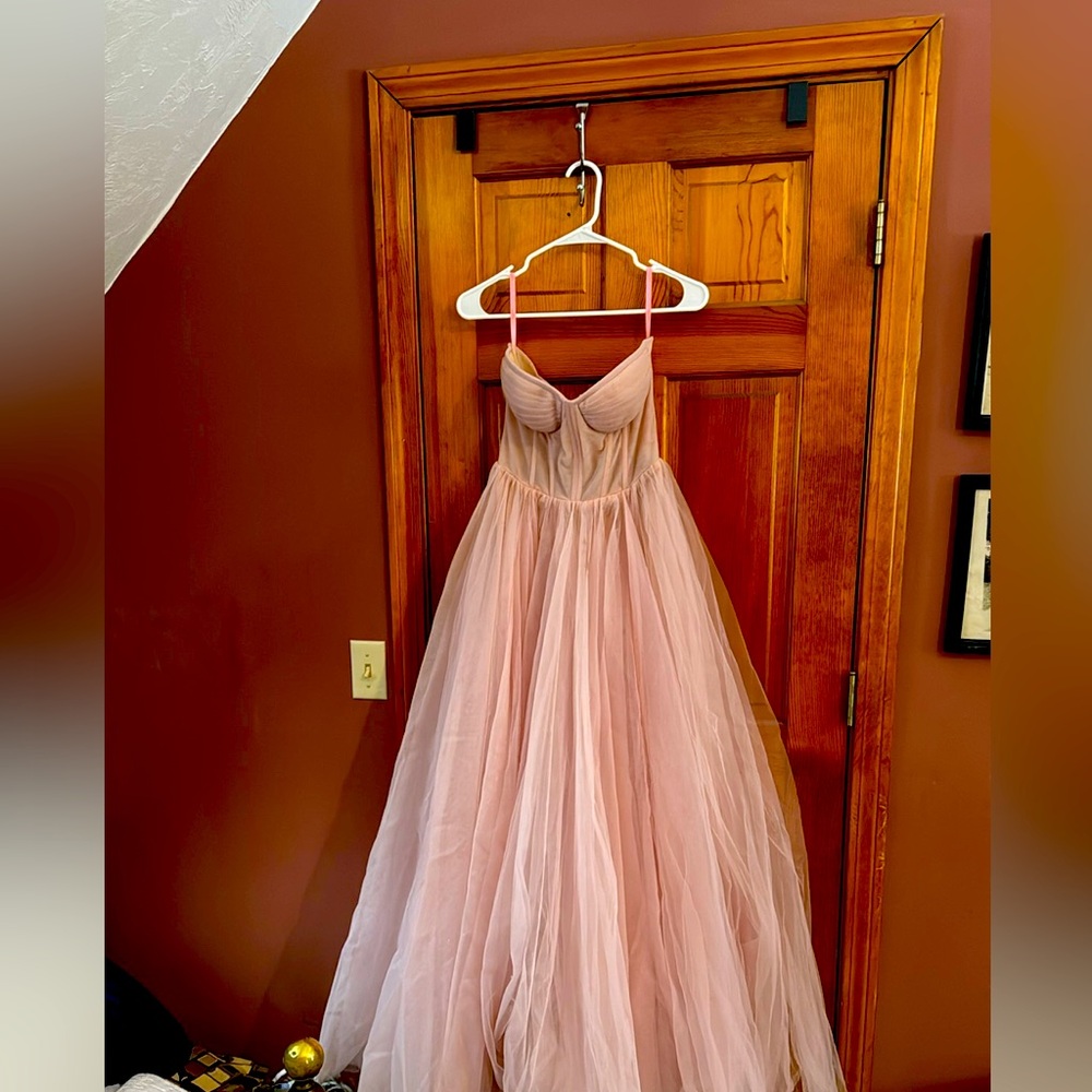 It’s Milla Prom Pink Corset Maxi Dress